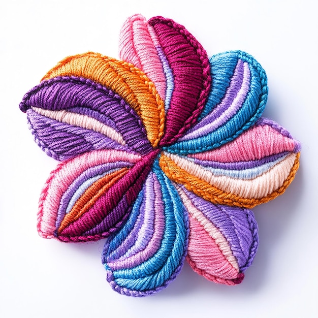 detail kvetinovej výšivky